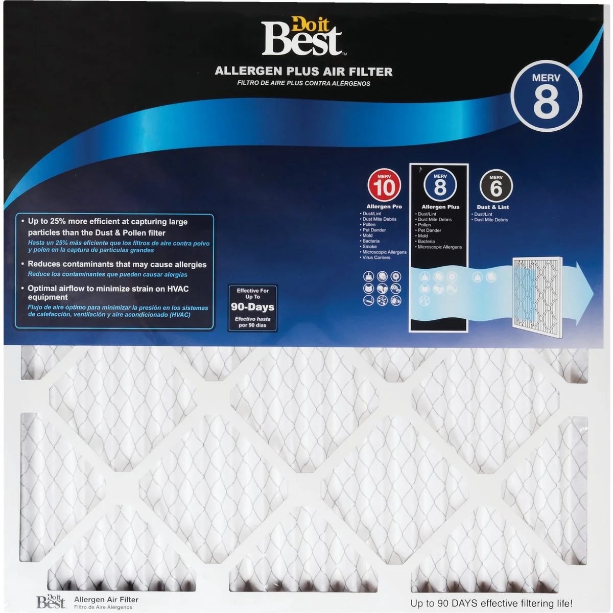 Trusted Do it 14 In. x 24 In. x 1 In. Allergen Plus MERV 8 Furnace Filter Certified