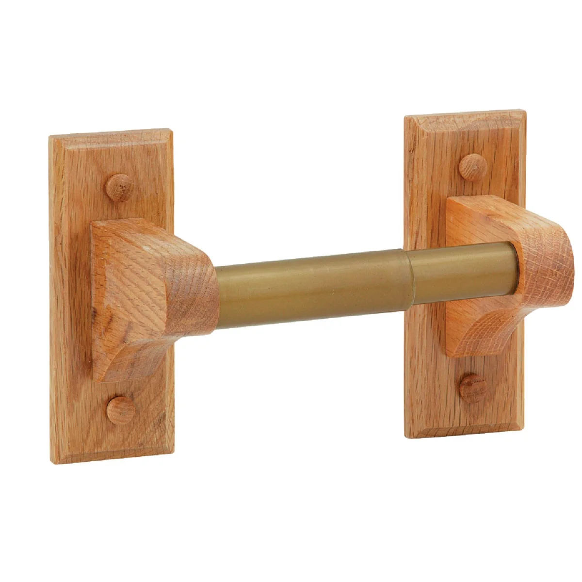 Safe Home Impressions Medium Oak Wall Mount Toilet Paper Holder Convenient