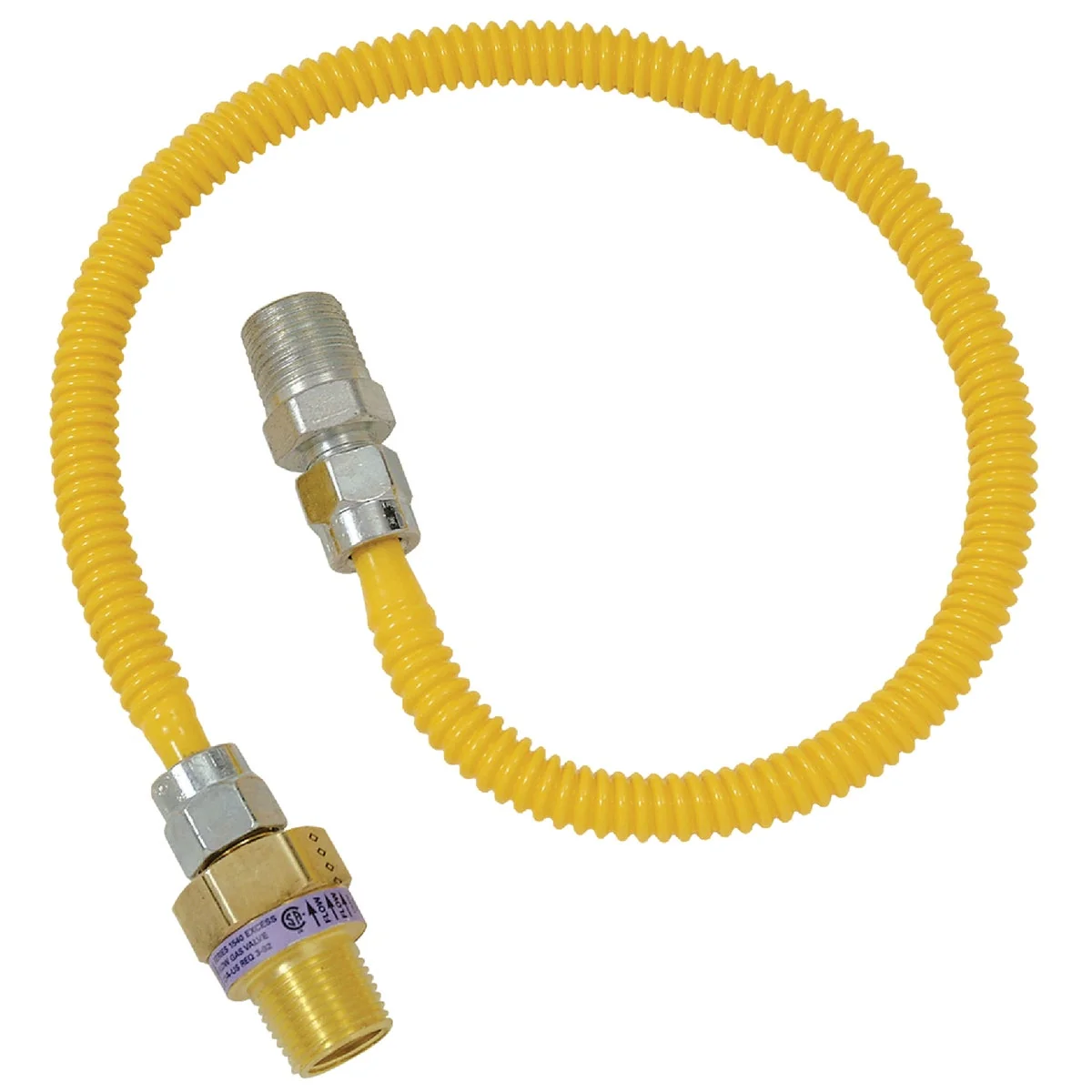 Refined Dormont 3 8 In. OD x 48 In. Coated Stainless Steel Gas Connector 1 2 In. MIP Tapped 3 8 In. FIP x 1 2 In. MIP SmartSense Artisan