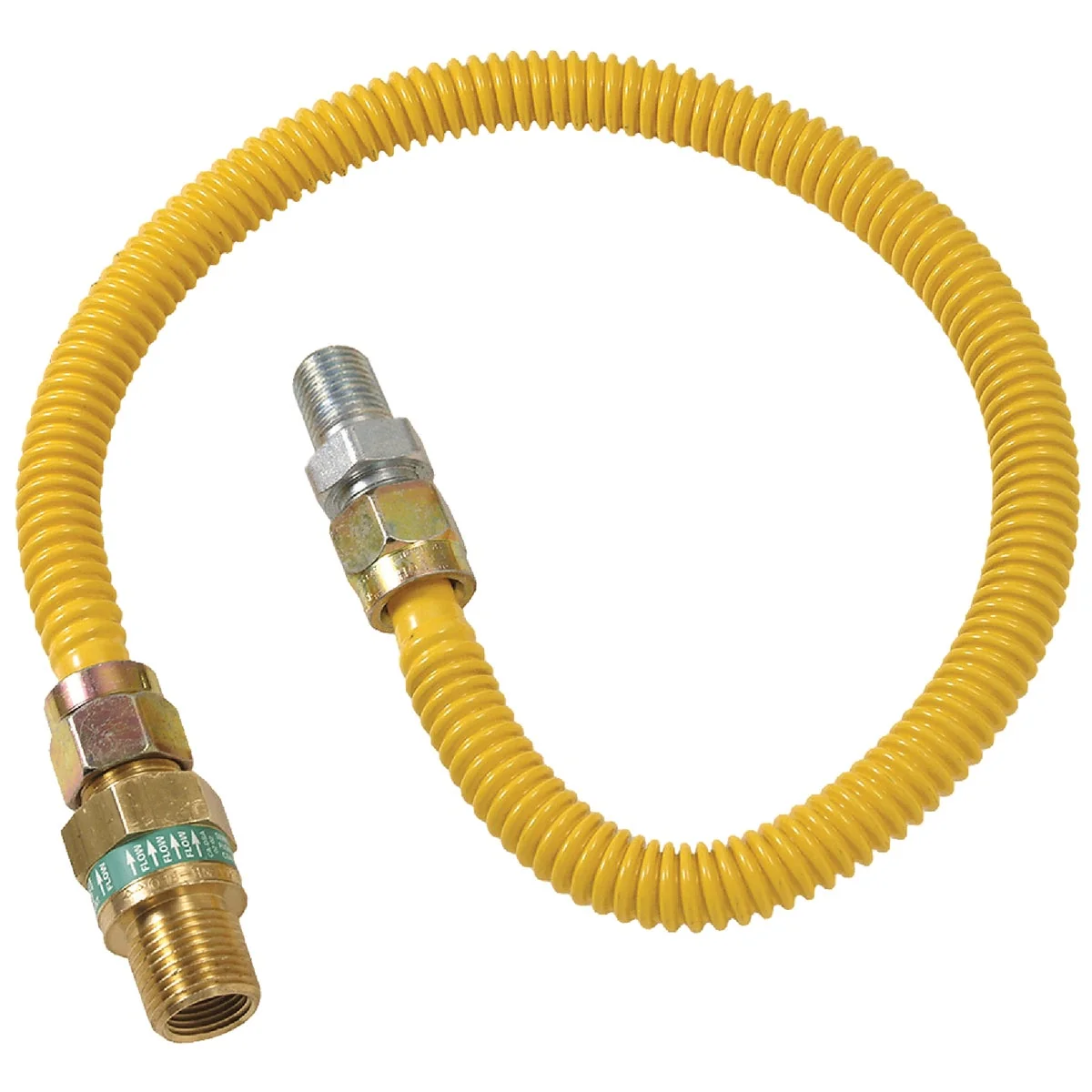 Pure Dormont 1 2 In. OD x 60 In. Coated Stainless Steel Gas Connector 1 2 In. MIP Tapped 3 8 In. FIP x 1 2 In. MIP SmartSense Minimalist