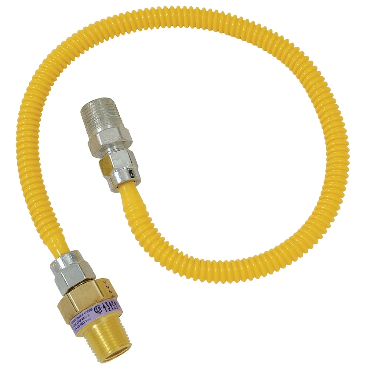 High-End Dormont 3 8 In. OD x 36 In. Coated Stainless Steel Gas Connector 1 2 In. MIP Tapped 3 8 In. FIP x 1 2 In. MIP SmartSense User-Friendly