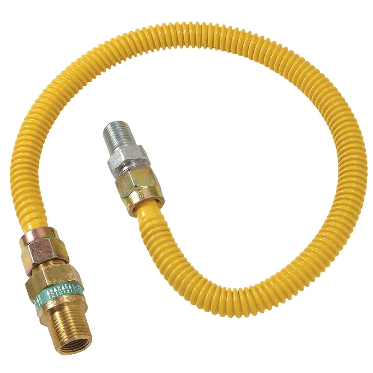 Top-Quality Dormont 1 2 In. OD x 36 In. Coated Stainless Steel Gas Connector 1 2 In. MIP Tapped 3 8 In. FIP x 1 2 In. MIP SmartSense Genuine