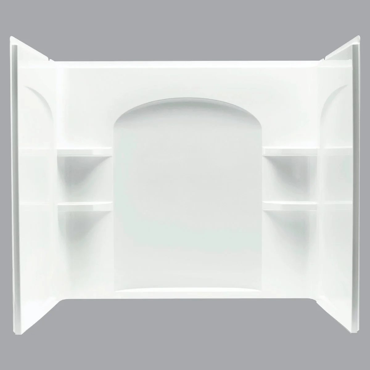 Verified Sterling Ensemble 7122 Series 3-Piece 60 In. W x 33-1 4 In. D x 55-1 4 In. H Tub Wall Kit in White Fast