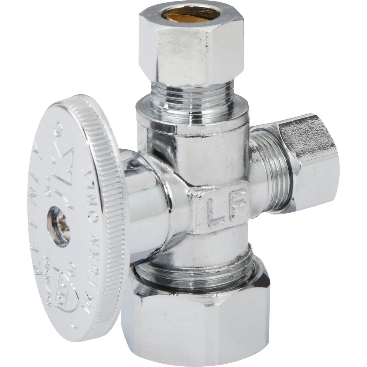 Unique Do it 5 8 In. OD x 3 8 In. OD x 3 8 In. OD Quarter Turn Angle Valve Green