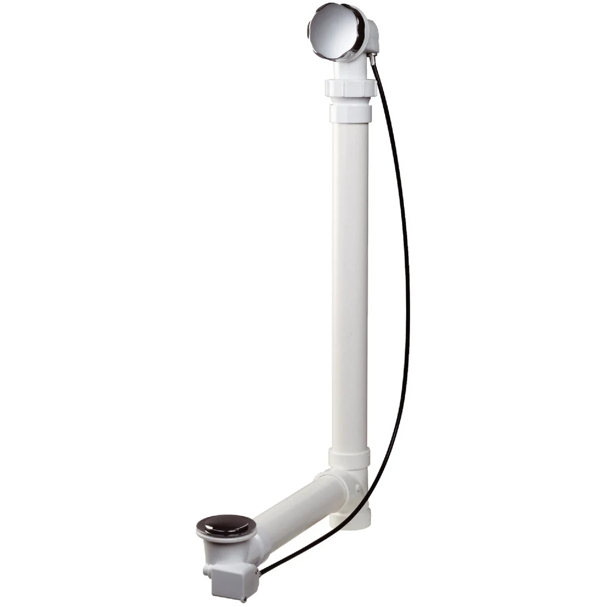 Next-Generation Do it Schedule 40 PVC Cable Drive Bath Drain with Polished Chrome Trim Optimized