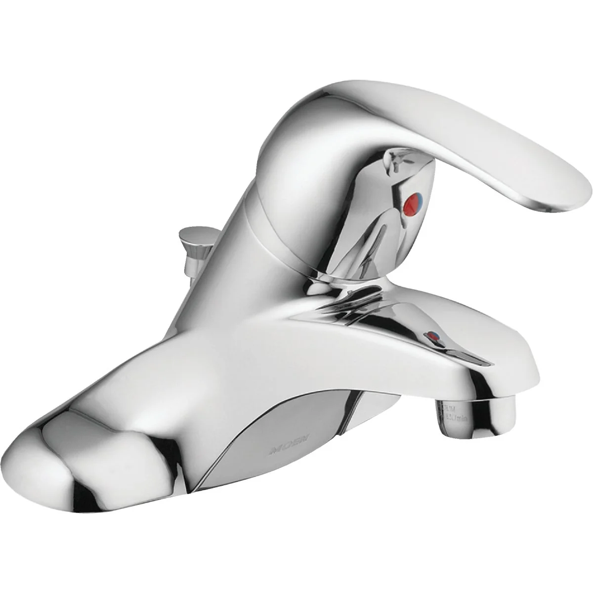 Superior Moen Adler Chrome 1-Handle Lever 4 In. Centerset Bathroom Faucet with Pop-Up Quality