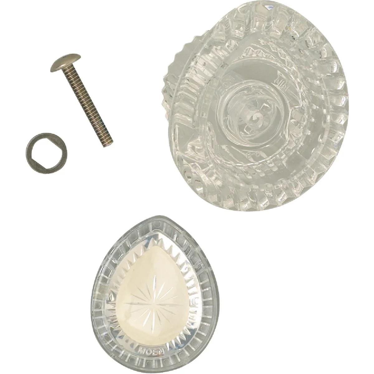 Contemporary Moen Acrylic Chateau Clear Faucet Handle Relaxed