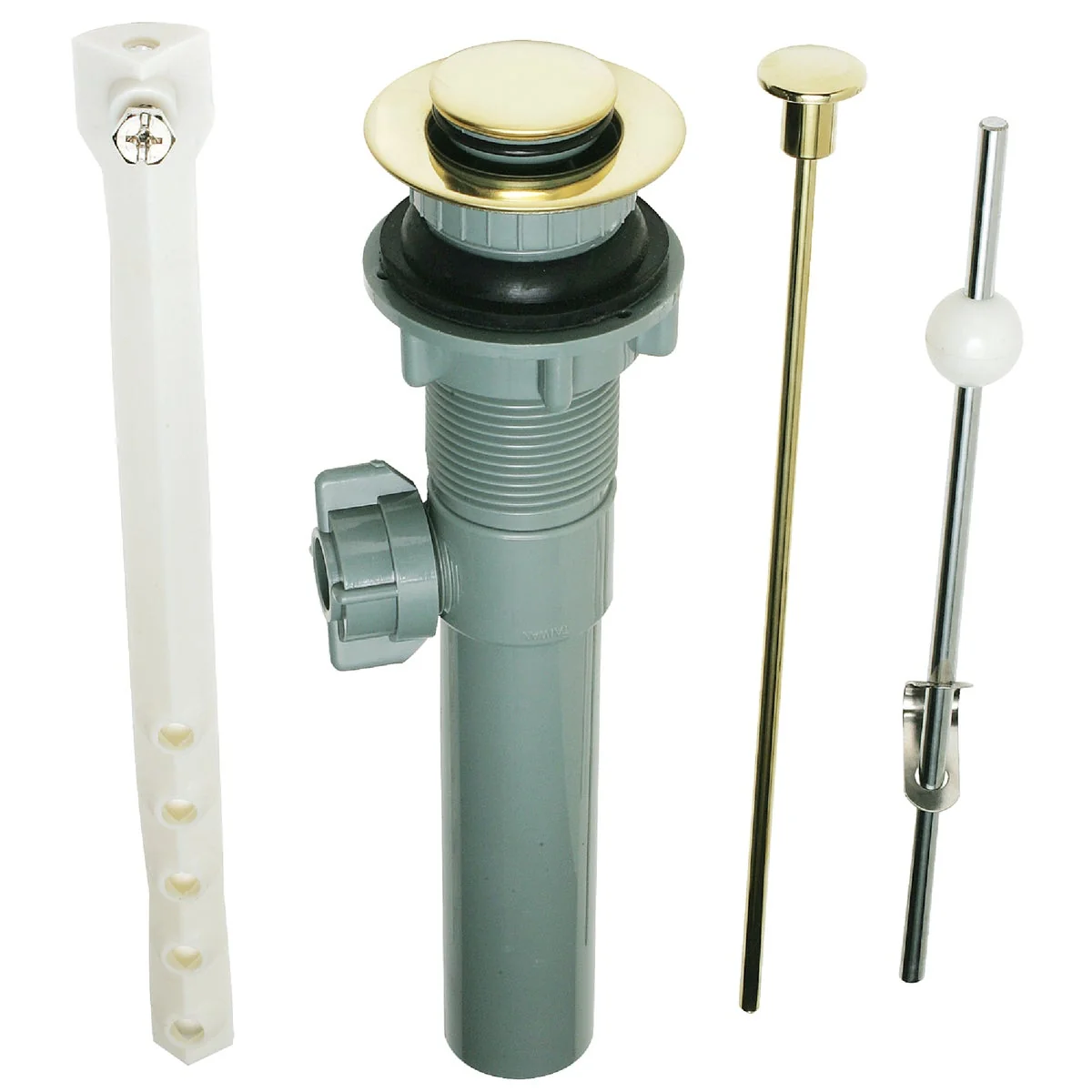 Dependable Do it 1-1 4 In. Polished Brass Plastic Pop-Up Assembly Eco-Friendly