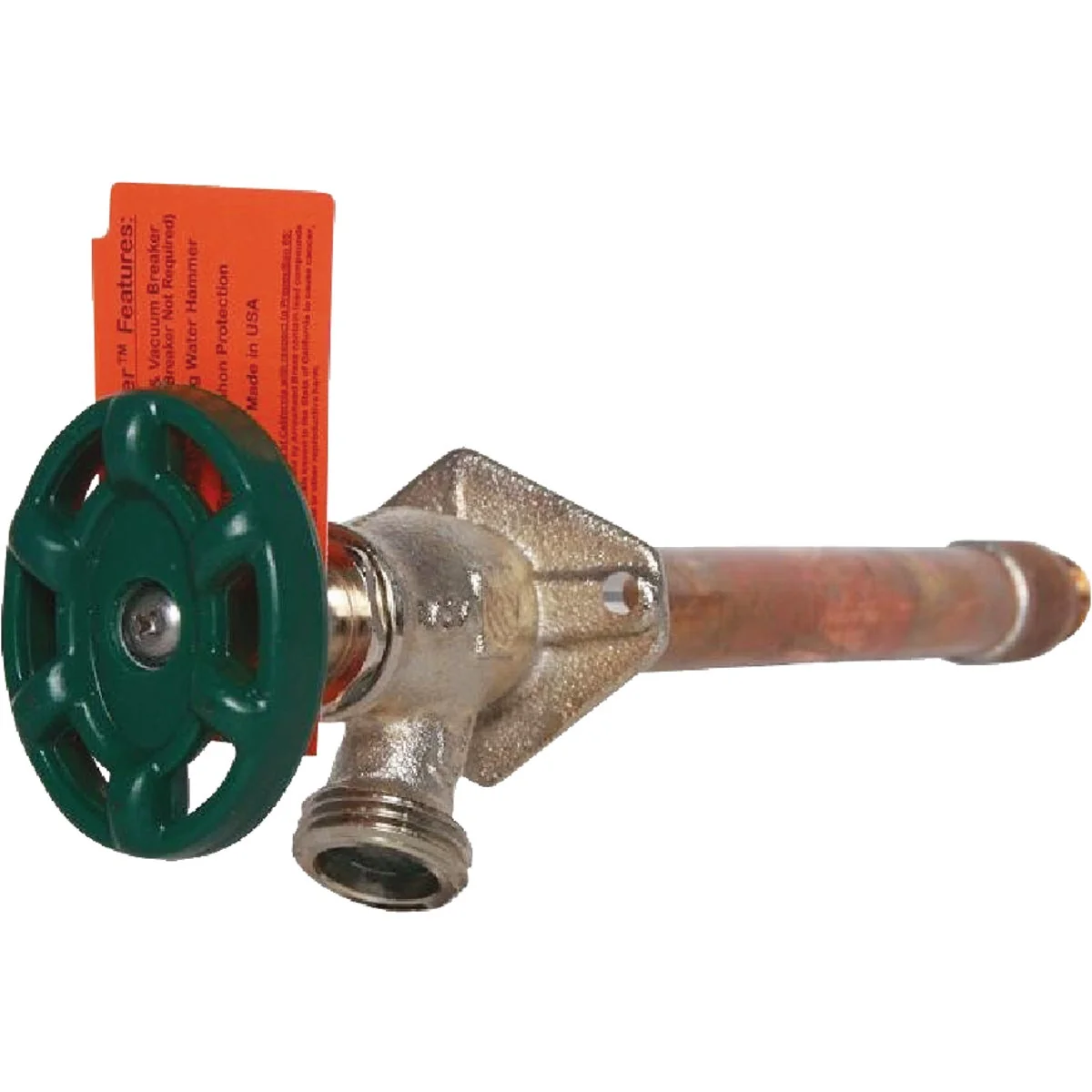 Advanced Arrowhead Brass 1 2 In. FIP x 3 4 In. MIP x 3 4 In. HT x 8 In. Quarter-Turn Anti-Siphon Frost Wall Hydrant Fast