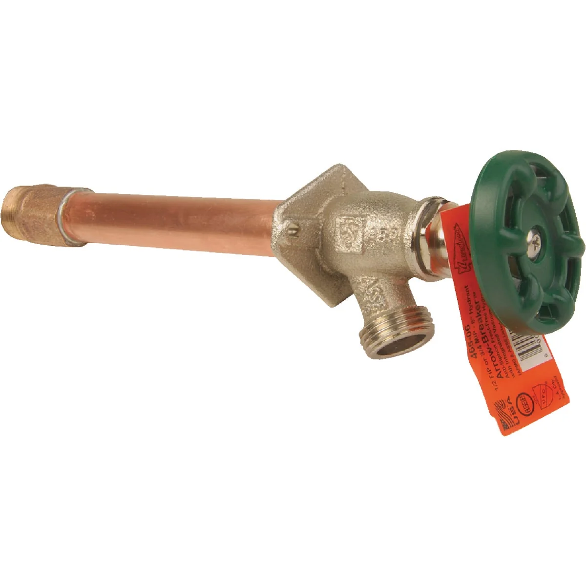 High-End Arrowhead Brass 1 2 In. Copper SWT or 1 2 In. MIP x 6 In. Standard Frost Wall Hydrant Selected