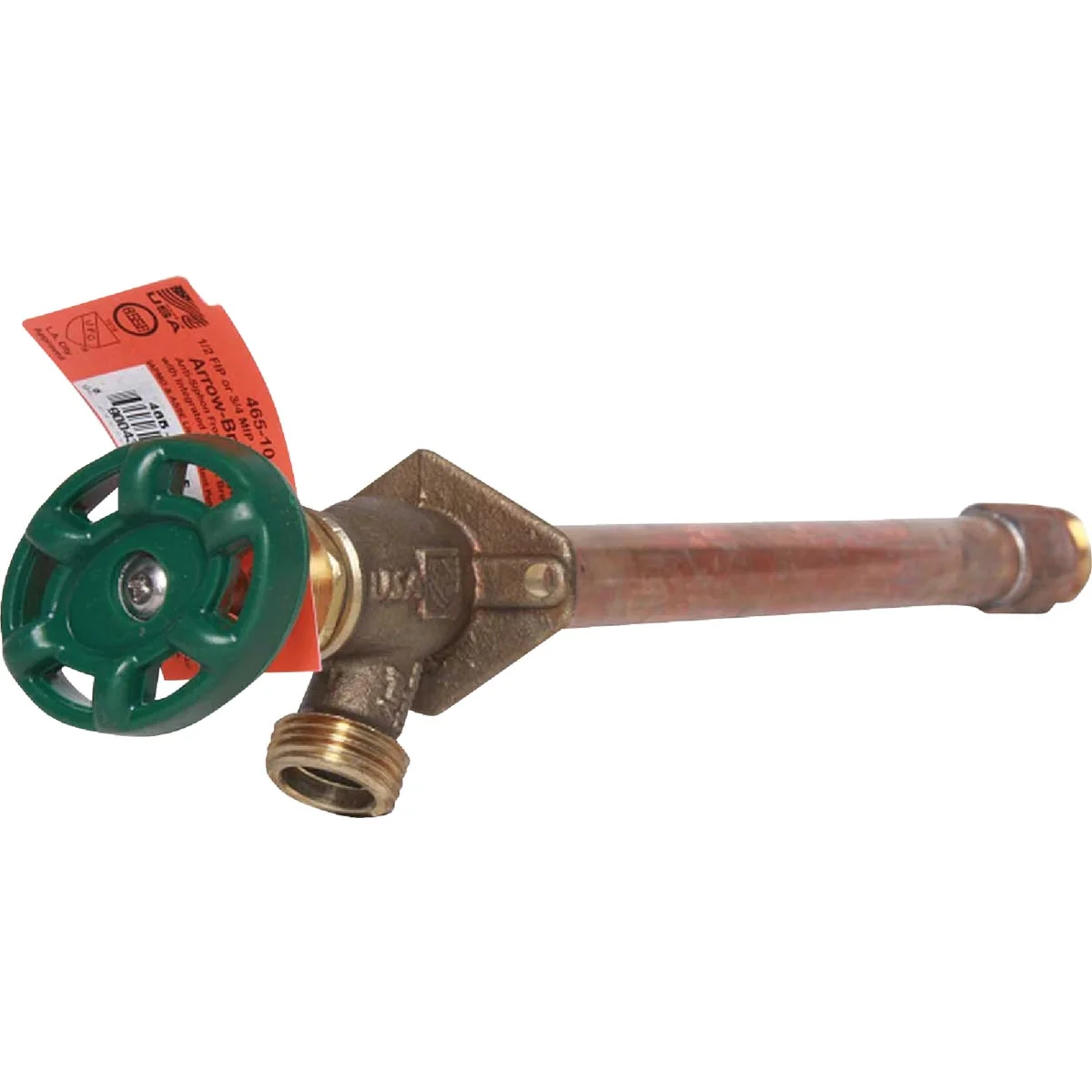 Pure Arrowhead Brass 1 2 In. FIP x 3 4 In. MIP x 3 4 In. HT x 10 In. Quarter-Turn Anti-Siphon Frost Wall Hydrant Sustainable