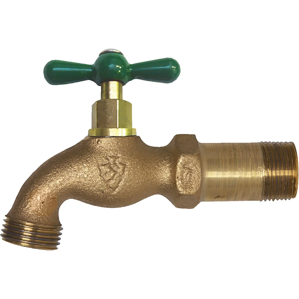 Solid Arrowhead Brass 1 2 In. MIP x 3 4 In. Male Hose Thread Standard Hose Bibb Refined