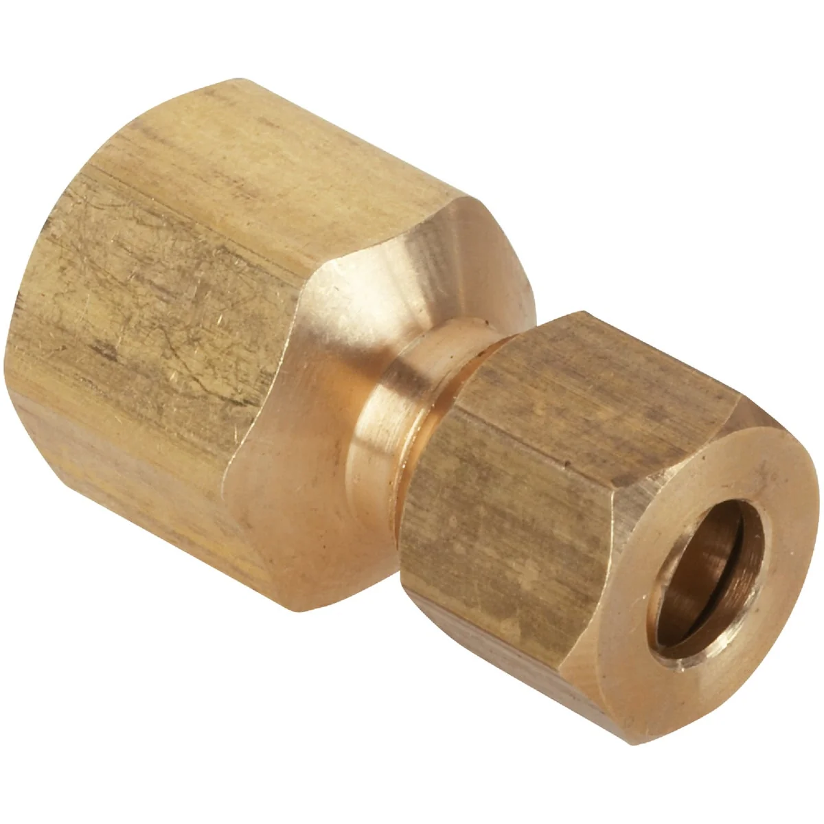 High-End Do it 1 4 In. x 1 4 In. Brass Union Compression Adapter Modern