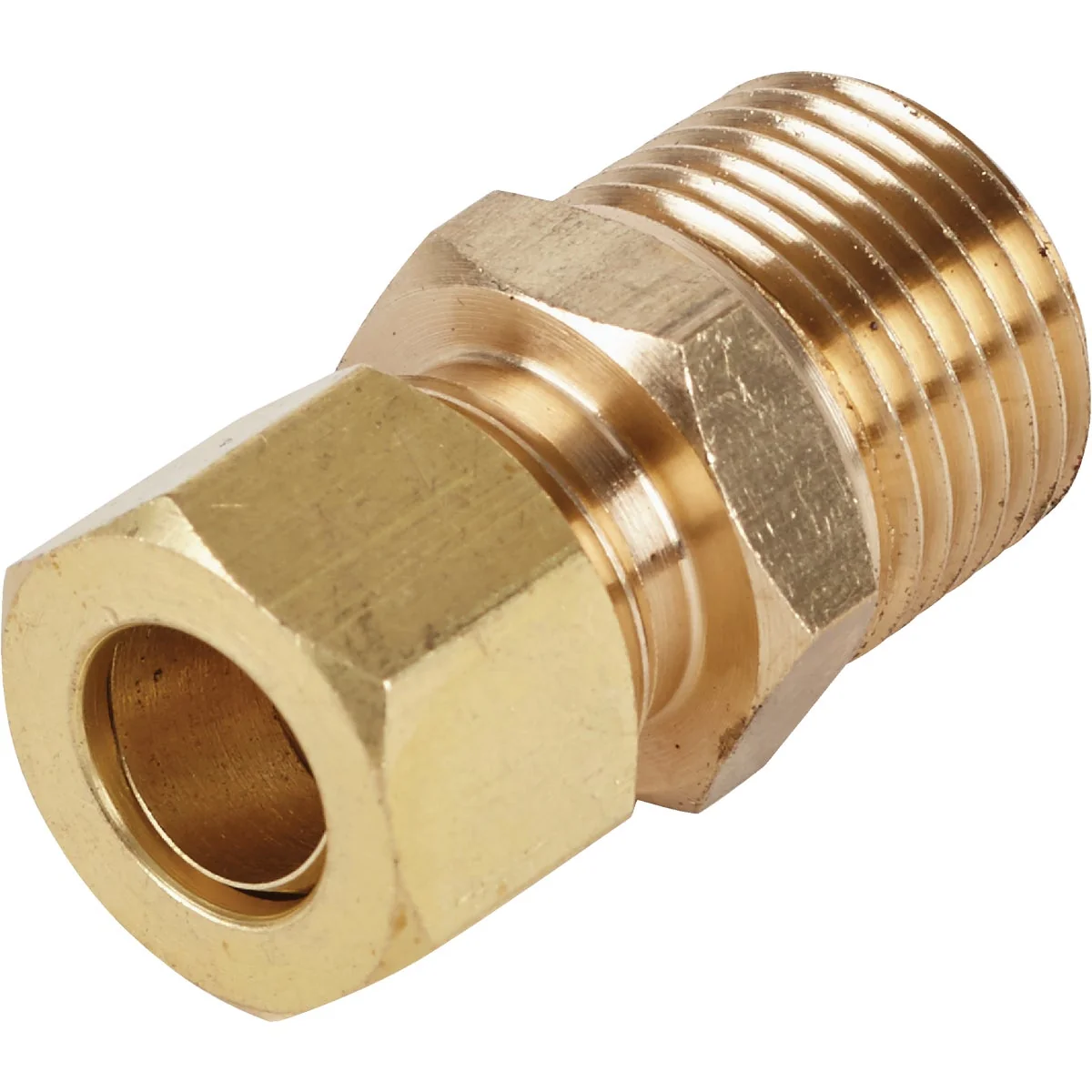 Minimalist Do it 3 8 In. x 3 8 In. Brass Male Union Compression Adapter User-Friendly