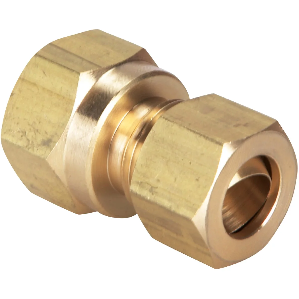 Luxury Do it 3 8 In. x 3 8 In. Brass Union Compression Adapter Fine