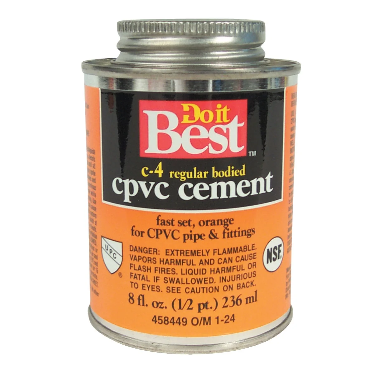 Prestigious Do it 8 Oz. Regular Bodied Orange CPVC Cement Optimized