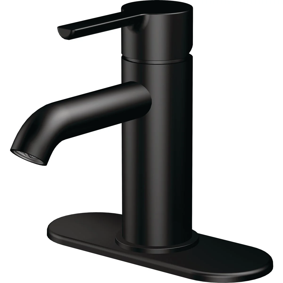 User-Friendly Home Impressions Matte Black 1-Handle Lever 4 In. Centerset Monoblock Bathroom Faucet Lightweight