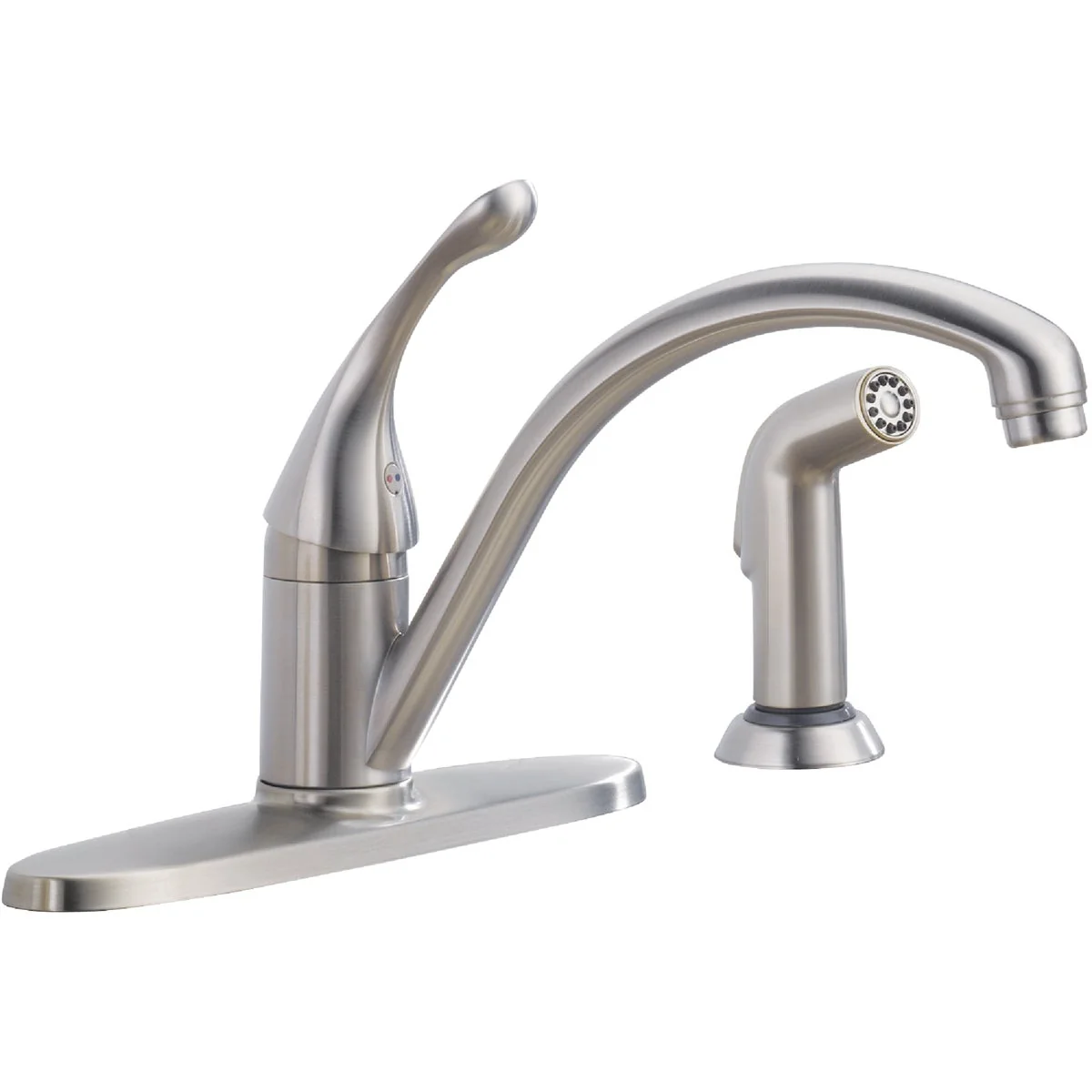 Artisan Delta Single Handle Lever Kitchen Faucet with Side Spray Stainless Classic