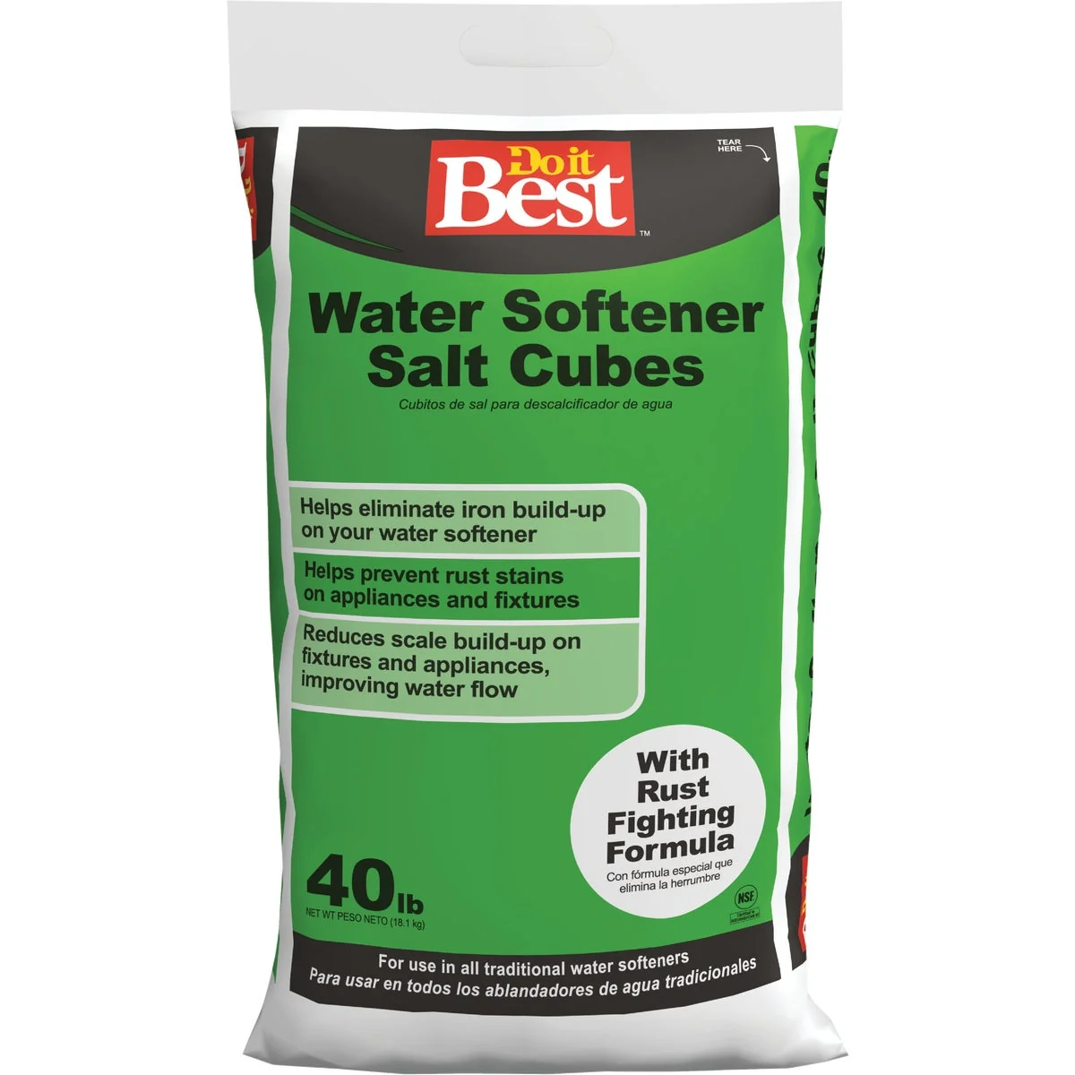 Authentic Do it 40 Lb. Water Softener Salt Cubes with Rust Remover Sophisticated
