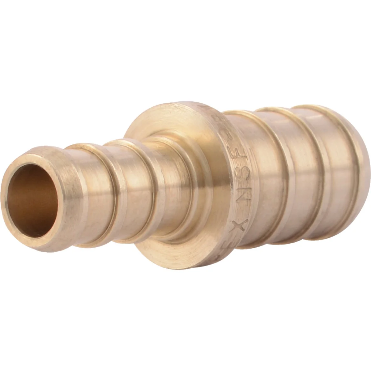 Safe SharkBite Lead- Insert 3 8 In. Barb x 1 2 In. Barb Brass PEX Coupling Premium Material