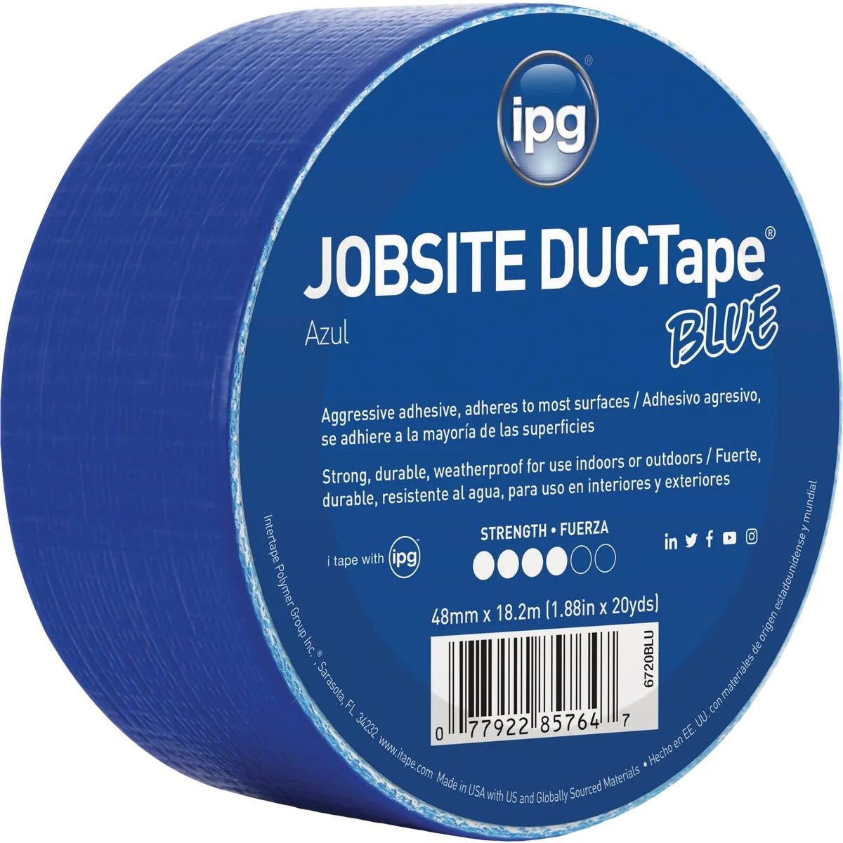 Effective Intertape DUCTape 1.88 In. x 20 Yd. General Purpose Duct Tape Blue Reusable