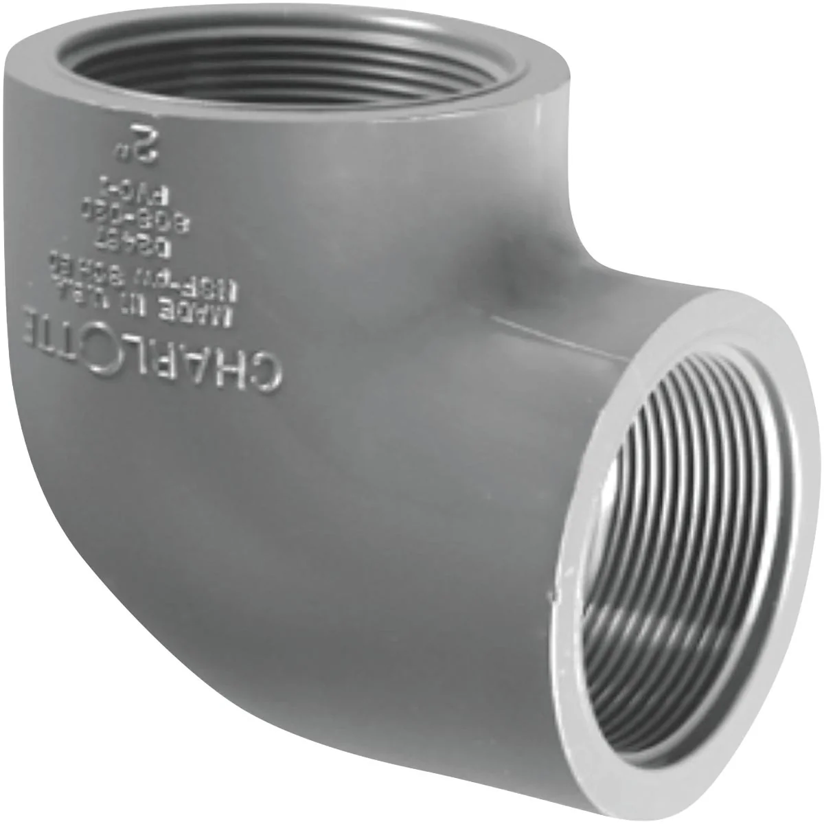 Expertly Made Charlotte Pipe 1-1 2 In. Female x Female Schedule 80 90 Deg. PVC Elbow 1 4 Bend Quality