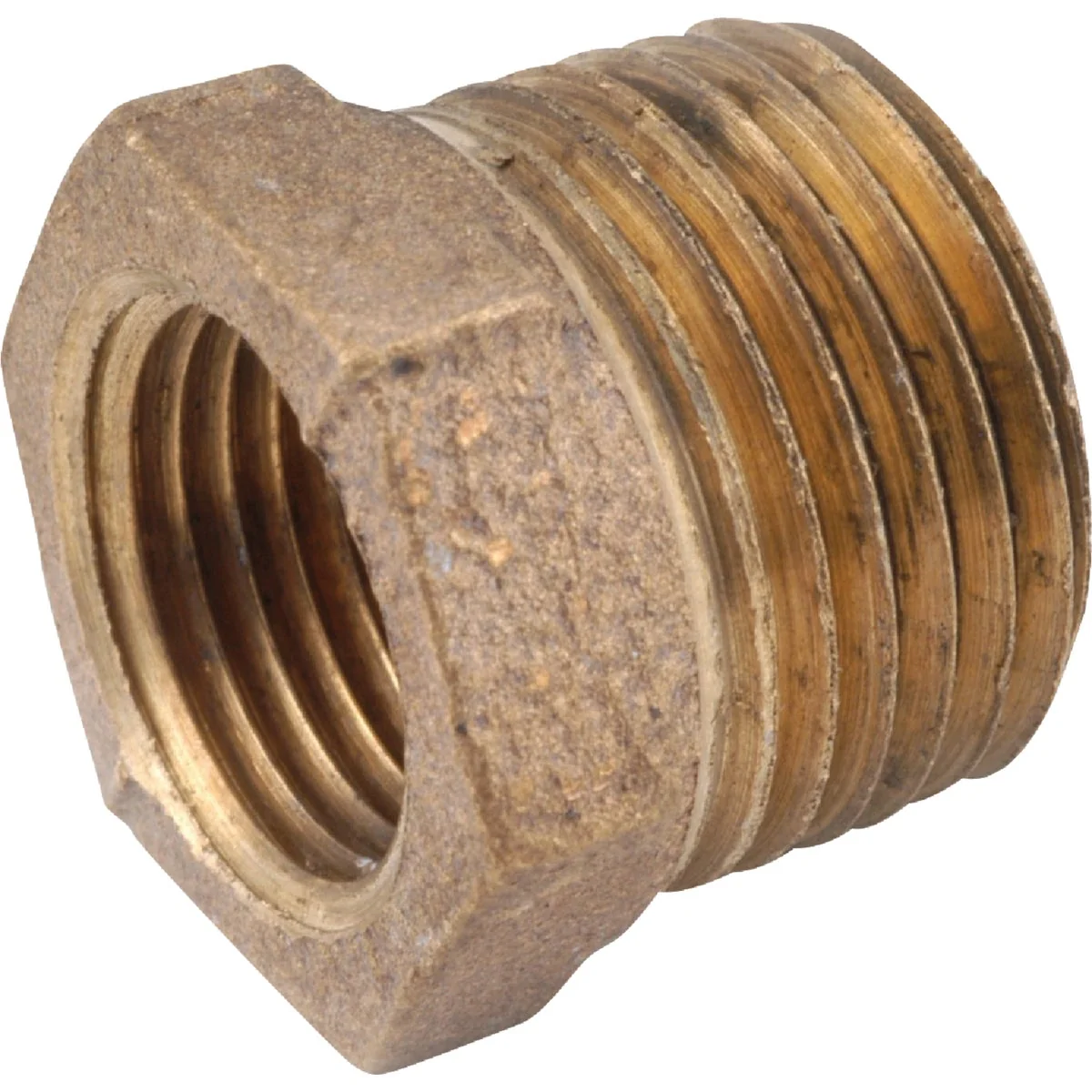 Relaxed Anderson Metals 1 In. MPT x 1 2 In. FPT Red Brass Hex Reducing Bushing Smooth