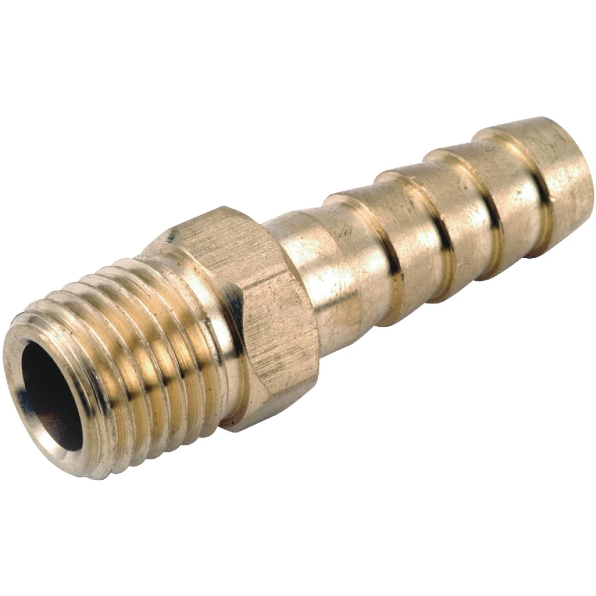 Solid Anderson Metals 1 4 In. ID x 1 2 In. MPT Brass Hose Barb Soft