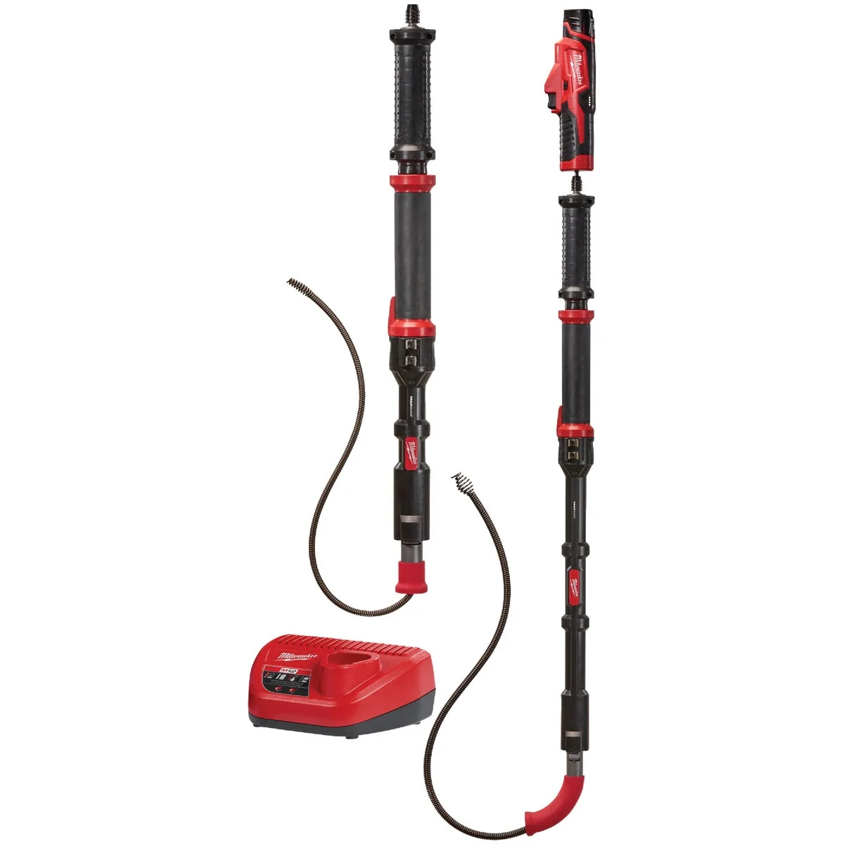 Long-Lasting Milwaukee M12 Trapsnake 12 Volt Lithium-Ion 2-Tool Cordless Drain Auger Kit Modern
