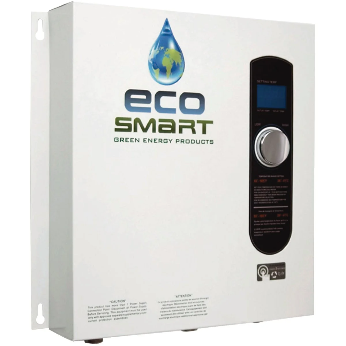 High-End EcoSMART 240V Single Phase 27kW Tankless Electric Water Heater Modern
