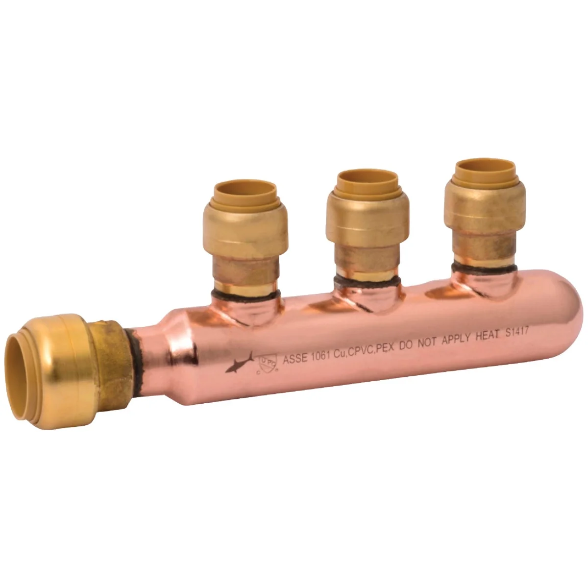 Fine Crafted SharkBite 3 4 In. x 1 2 In. Push-to-Connect 3-Port Closed PEX Manifold Specialty