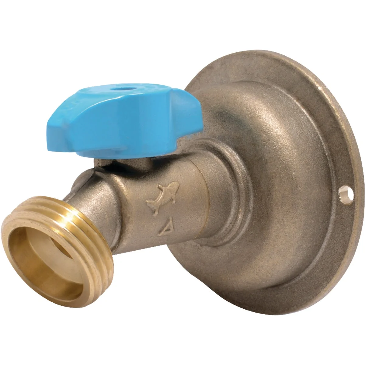 Smart Sharkbite 1 2 In. x 3 4 In. MHT Quarter Turn Brass No Kink 45 Degree Hose Bibb Durable