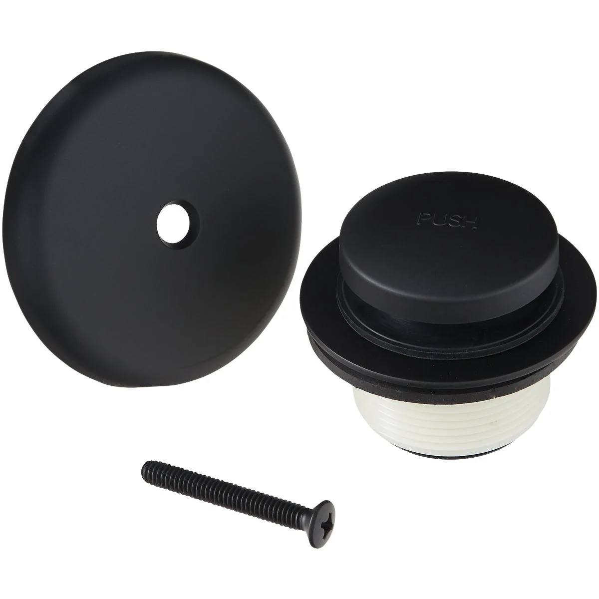 Luxury Do it Matte Black Tip Toe Bath Drain Trim Kit Original
