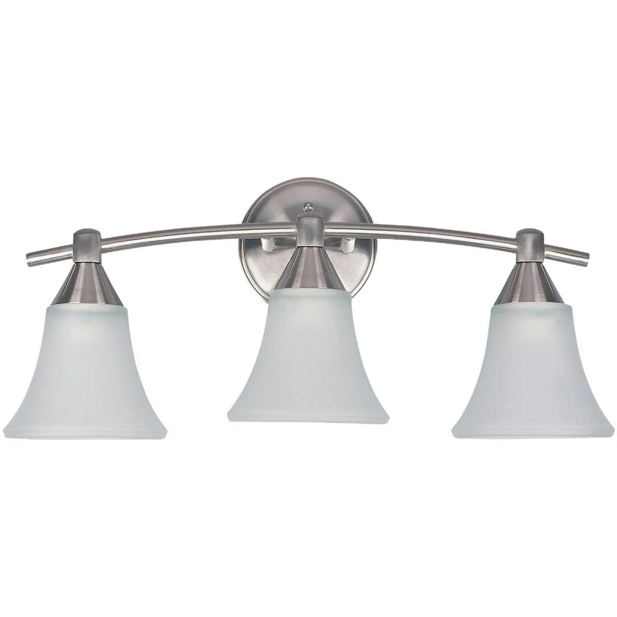 Reusable Home Impressions Grace 3-Bulb Brushed Nickel Vanity Bath Light Bar Smart