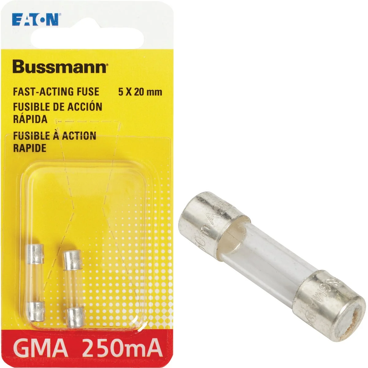 Selected Bussmann 250A GMA Glass Tube Electronic Fuse 2-Pack Crafted