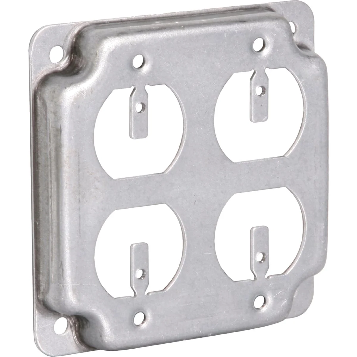 Smooth Raco 2-Duplex Receptacles 4 In. x 4 In. Square Device Cover High-Performance