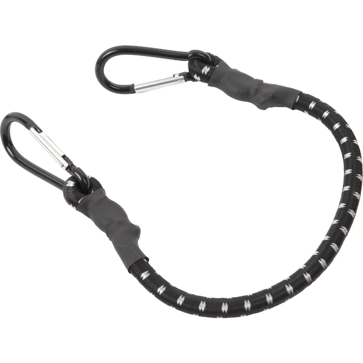 High-End Erickson 1 In. x 24 In. Industrial Bungee Cord with Carabiner Hooks Black Authentic