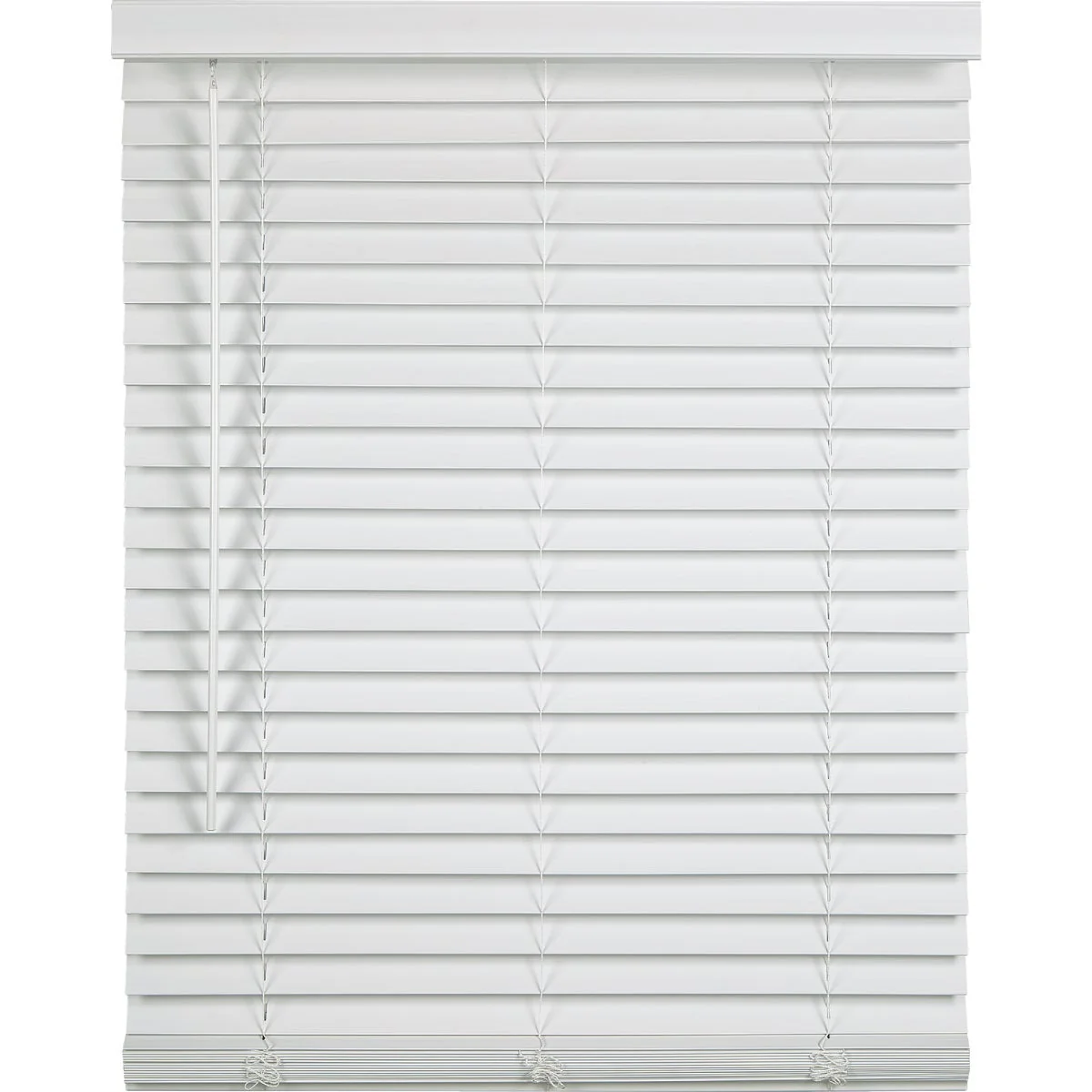 User-Friendly Home Impressions 23 In. x 64 In. x 2 In. White Faux Wood Cordless Blind Carefully Designed