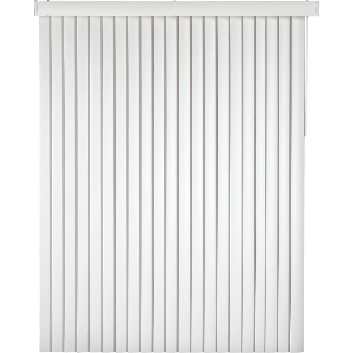 Versatile Home Impressions 66 In. x 84 In. x 3.5 In. White Vinyl Room Darkening Vertical Cordless Blind Eco-Friendly