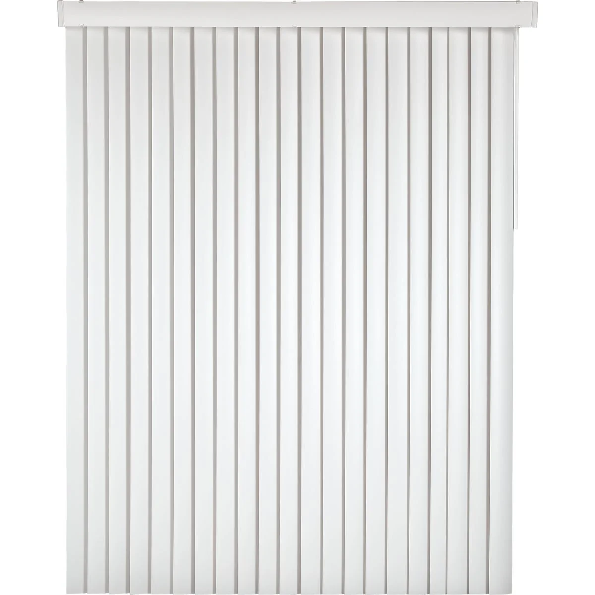 Recyclable Home Impressions 78 In. x 84 In. x 3.5 In. White Vinyl Light Filtering Vertical Cordless Blind Optimized