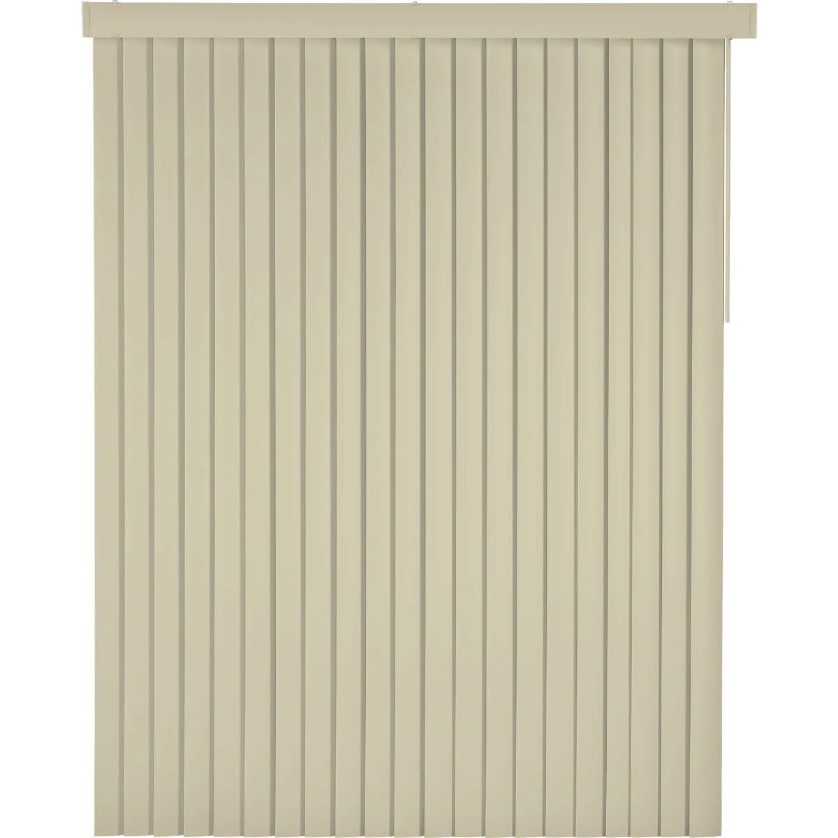 Minimalist Home Impressions 78 In. x 84 In. x 3.5 In. Ivory Vinyl Room Darkening Vertical Cordless Blind Long-Lasting