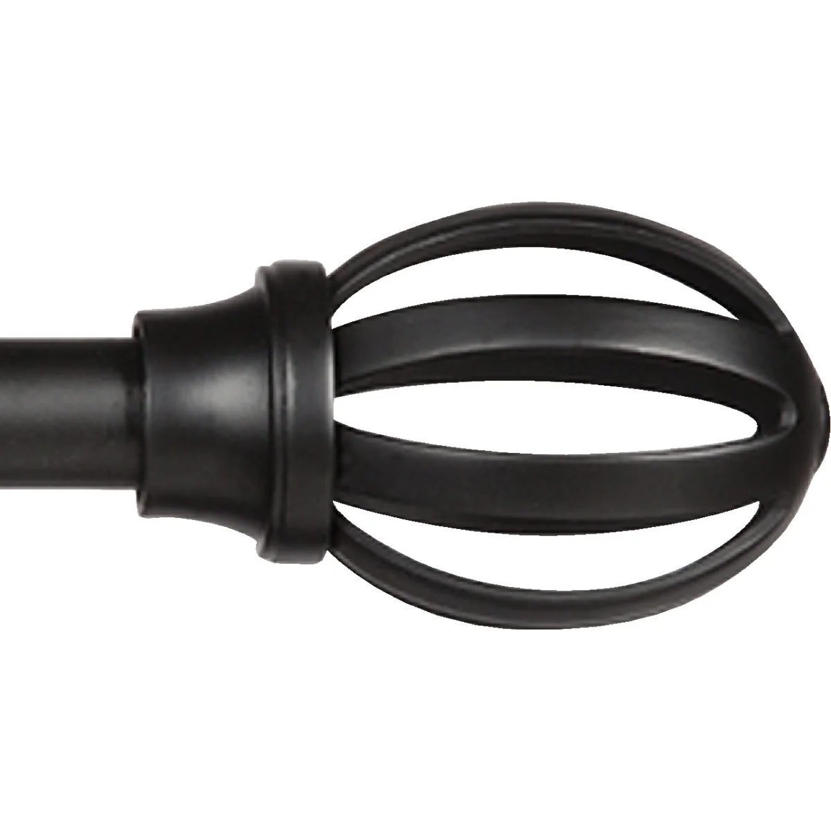 Fine Kenney Fast Fit Lilly 66 In. To 120 In. 5 8 In. Black Curtain Rod Easy-to-Use