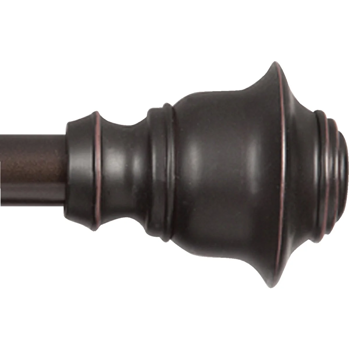 Functional Kenney Fast Fit Finn 36 In. To 66 In. 5 8 In. Weathered Brown Curtain Rod Refined