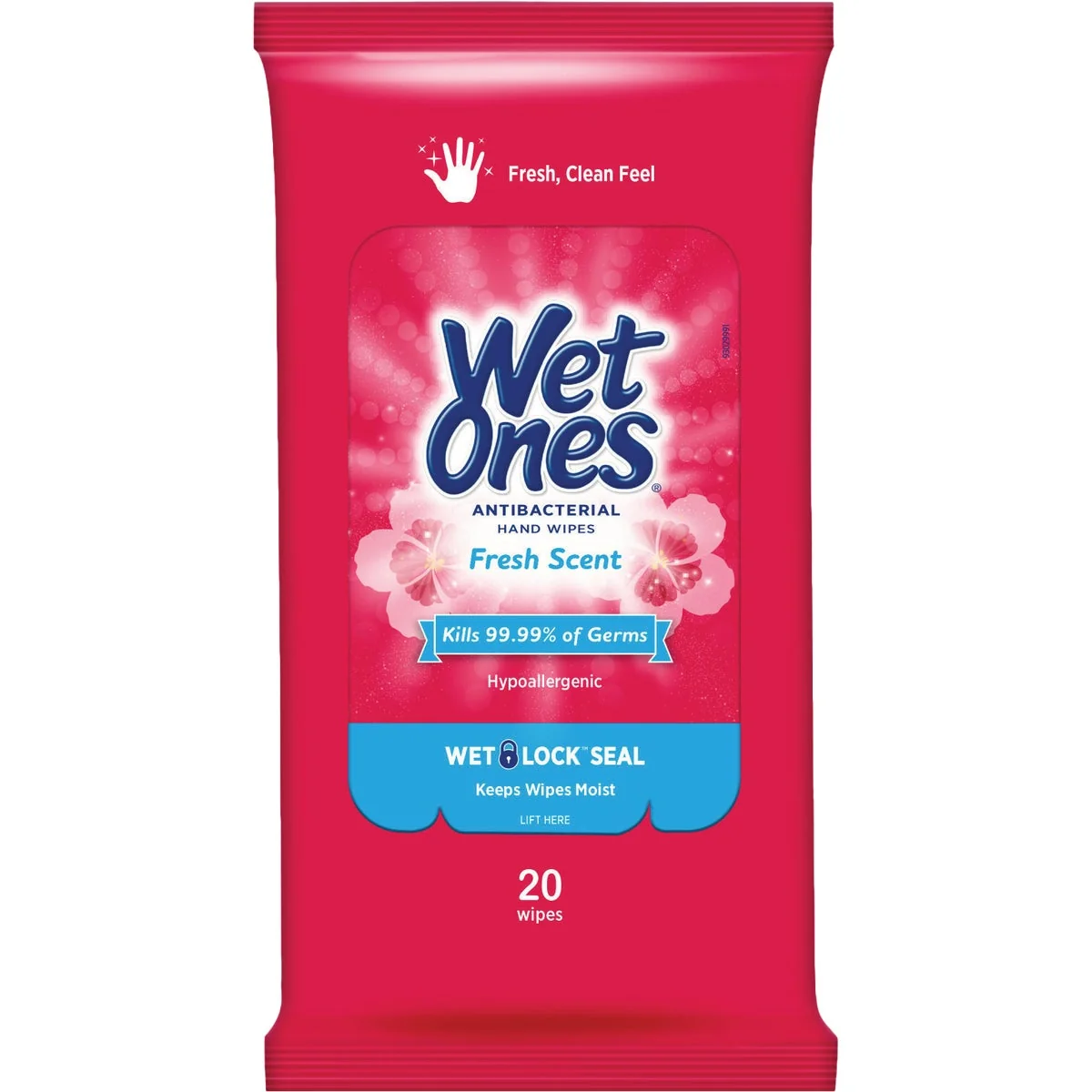 Casual Wet Ones Fresh Scent Antibacterial Disinfectant Individual Hand Cleaning Wipes 20-Count Responsible