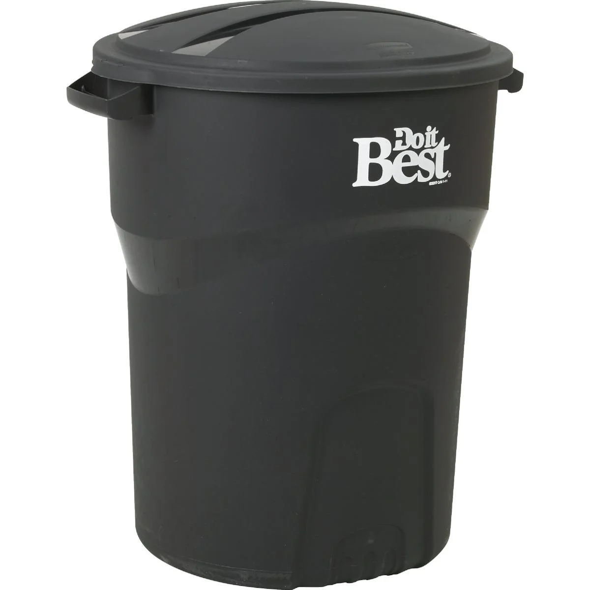 Pure Do it Roughneck 32 Gal. Black Trash Can with Lid Natural