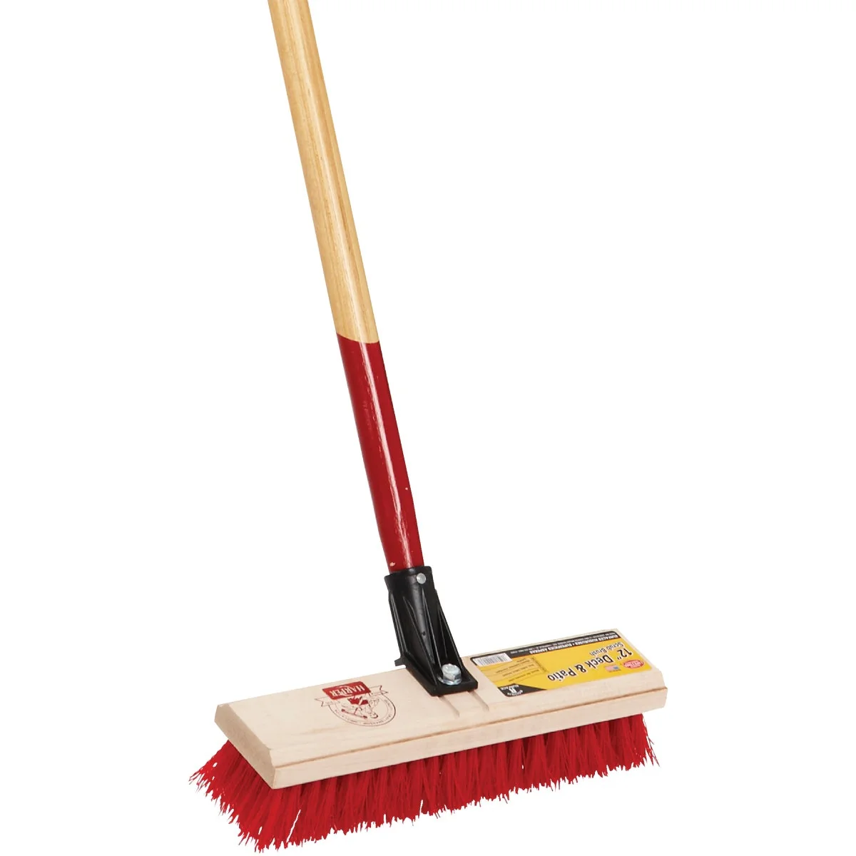 Recyclable Harper 12 In. Deck Scrub Brush with 60 In. Handle Refined