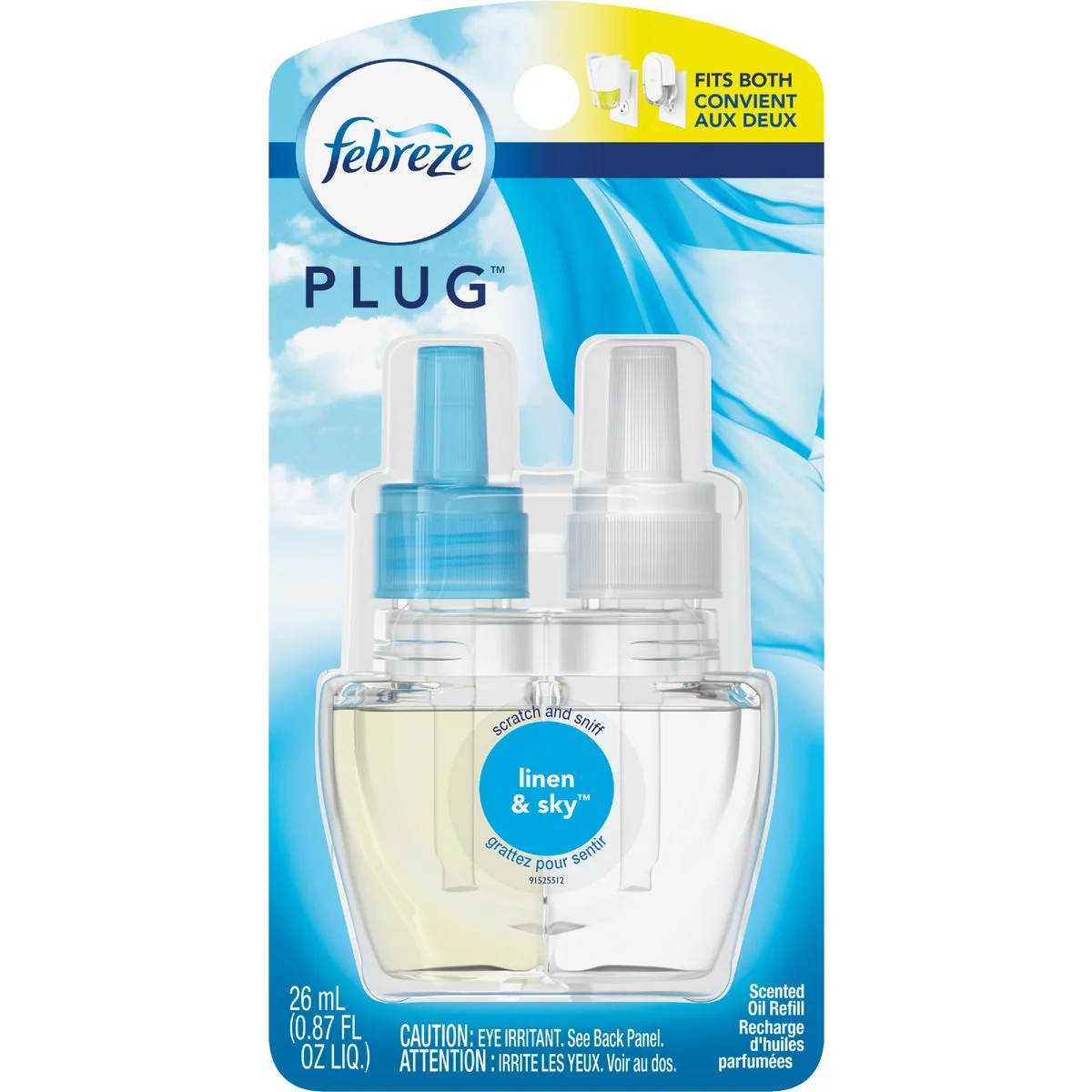 First-Class Febreze Linen Sky Air Freshener Refill 2-Count Environmentally Friendly