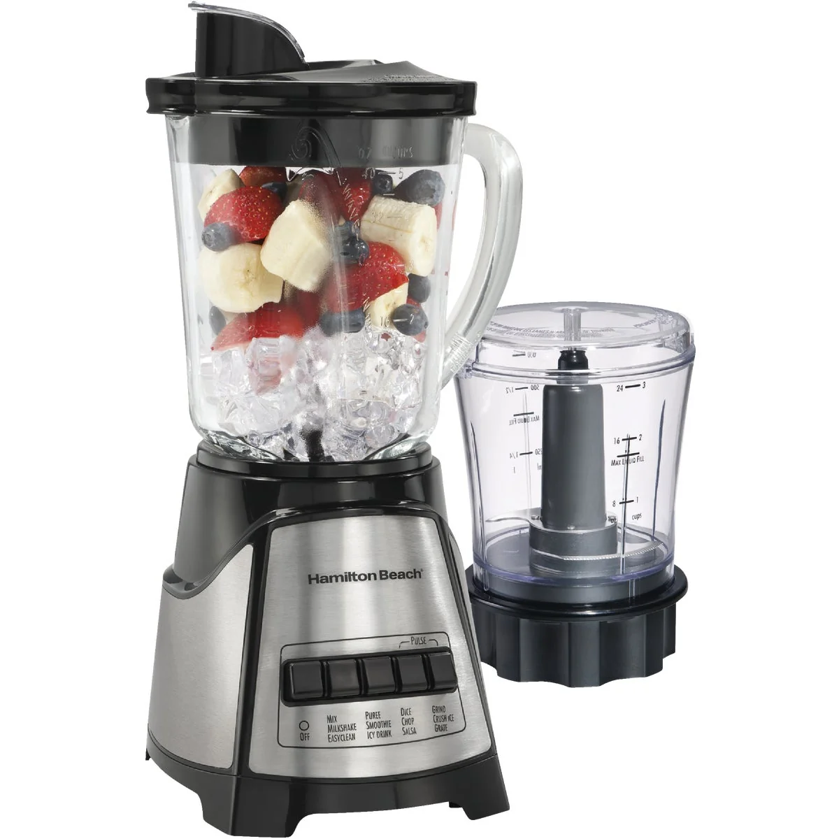 Long-Lasting Hamilton Beach 12 Function Blender Chopper Fine Crafted