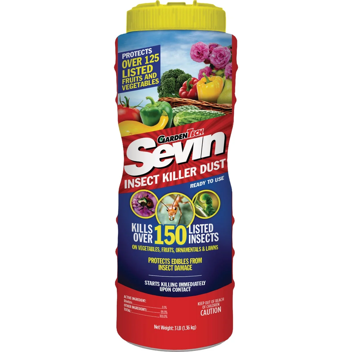 Expertly Made Garden Tech Sevin 3 Lb. Ready To Use Garden Dust Insect Killer Enhanced