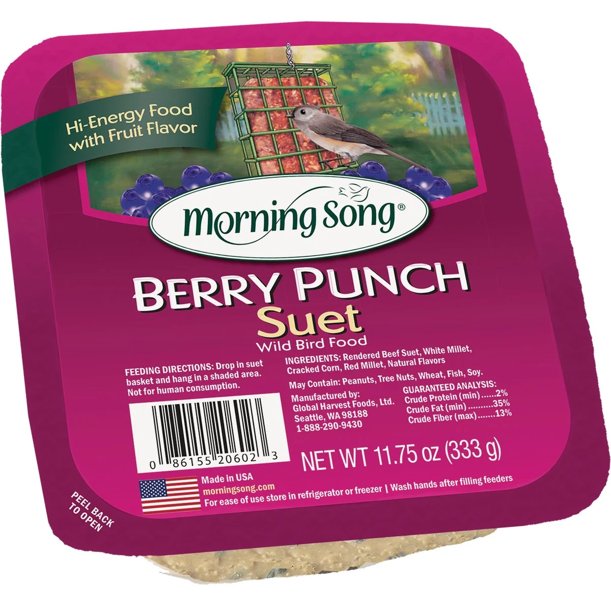 Easy-to-Use Morning Song 11.75 Oz. Berry Suet Elegant